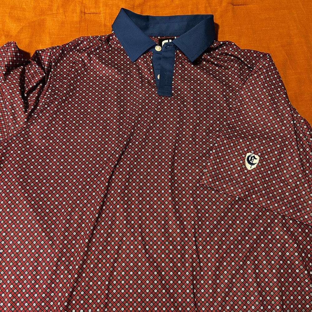Foot joy XL polo Res white and blue